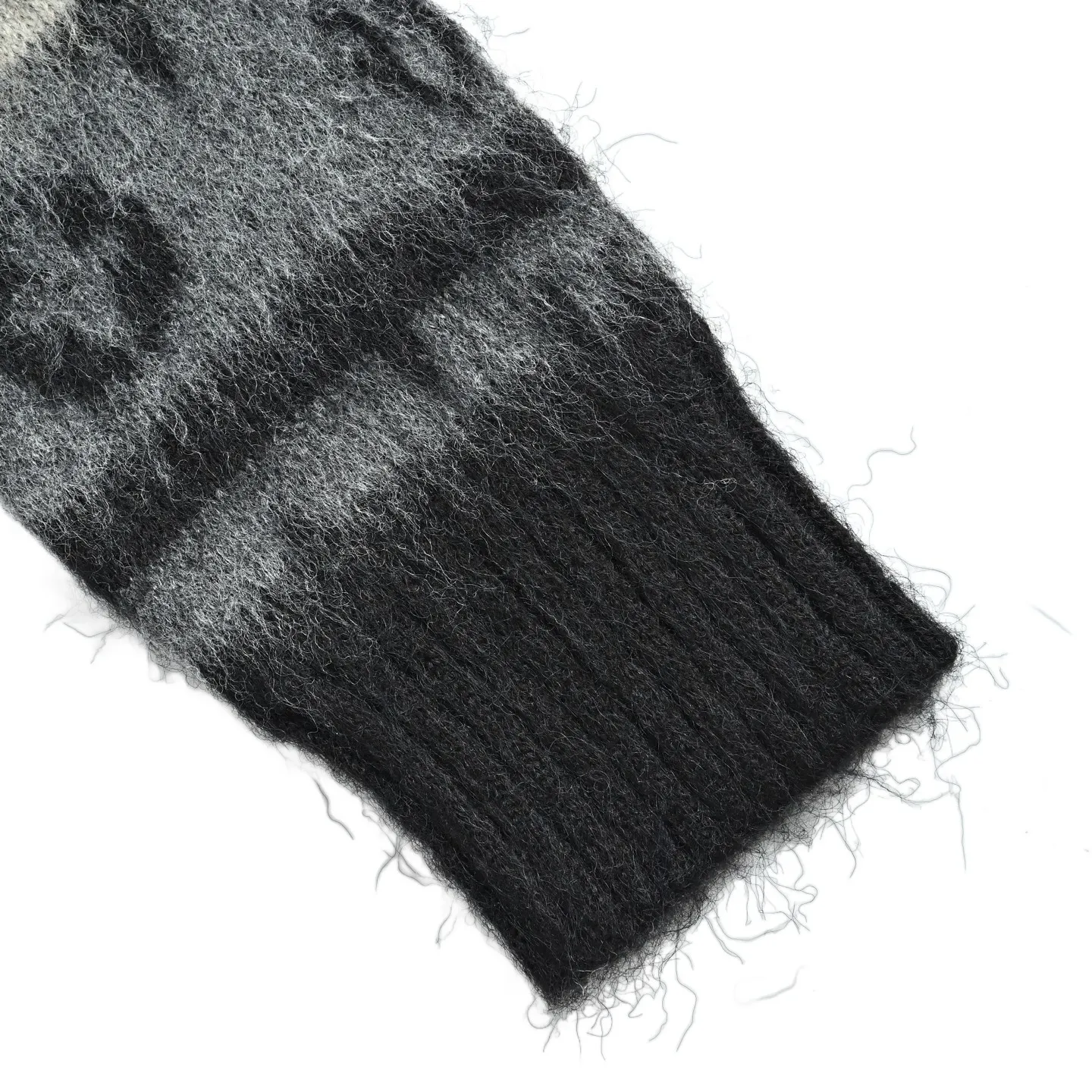 Louis Vuitton/Louis Vuitton contrasting jacquard mohair cardigan